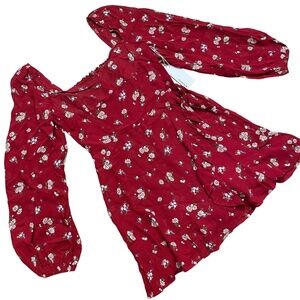 Reformation Floral Red Mini Dress